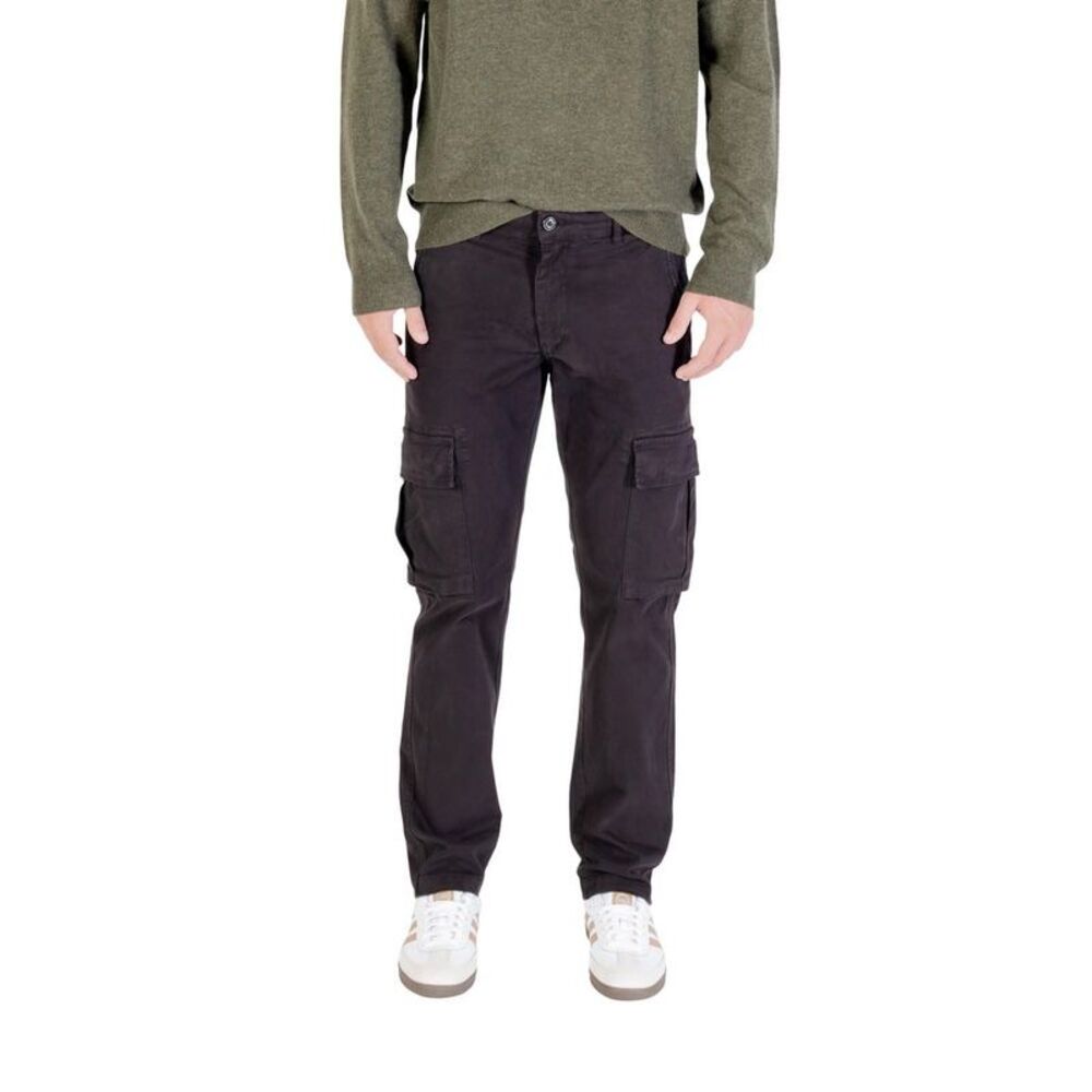 Lyle & Scott Black Cotton Cargo Men's Pants